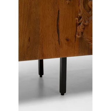 Kare Komoda FLOWER BOUQUET 4 drzwiowa Drewno Mango 177 x 75 x 38 cm / 70082