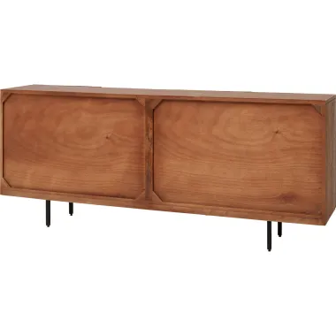 Kare Komoda FLOWER BOUQUET 4 drzwiowa Drewno Mango 177 x 75 x 38 cm / 70082