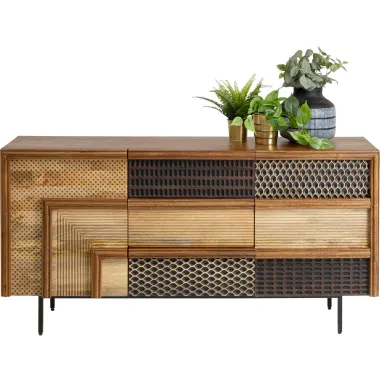 Kare Komoda GINO 2 drzwiowa Drewno Mango 160 x 80 x 40 cm / 70469