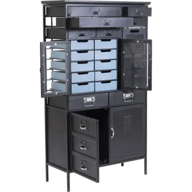 Kare Komoda ART FACTORY Szara 76 x 132 x 32cm / 84106