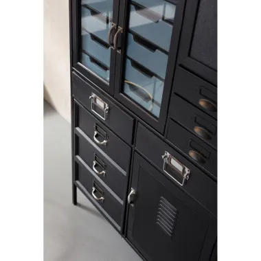 Kare Komoda ART FACTORY Szara 76 x 132 x 32cm / 84106