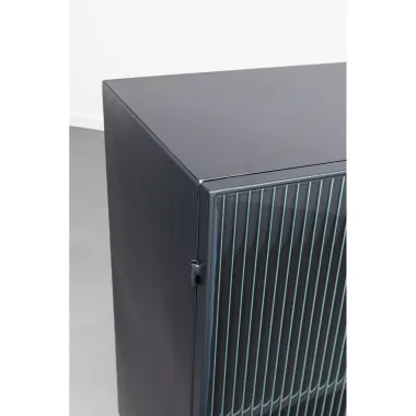 Kare Komoda SAN DIEGO 3 drzwiowa Czarna Stal 150 x 90 x 35cm / 87876