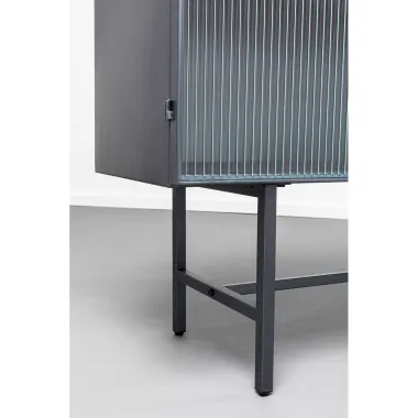 Kare Komoda SAN DIEGO 3 drzwiowa Czarna Stal 150 x 90 x 35cm / 87876