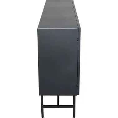 Kare Komoda SAN DIEGO 3 drzwiowa Czarna Stal 150 x 90 x 35cm / 87876