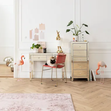 Kare Konsola LUXURY PEARL Lustrzana 100 x 77 x 40cm / 83894