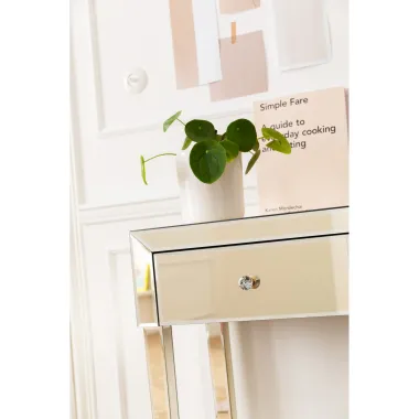 Kare Konsola LUXURY PEARL Lustrzana 100 x 77 x 40cm / 83894