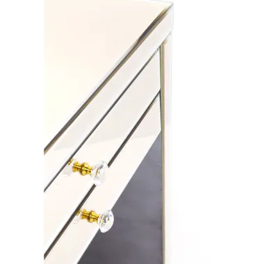 Kare Biurko LUXURY PEARL Lustrzana 140 x 77 x 60cm / 84158