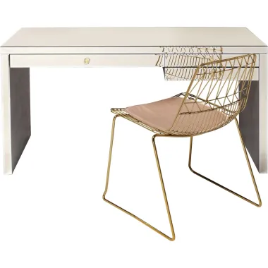 Kare Biurko LUXURY PEARL Lustrzana 140 x 77 x 60cm / 84158