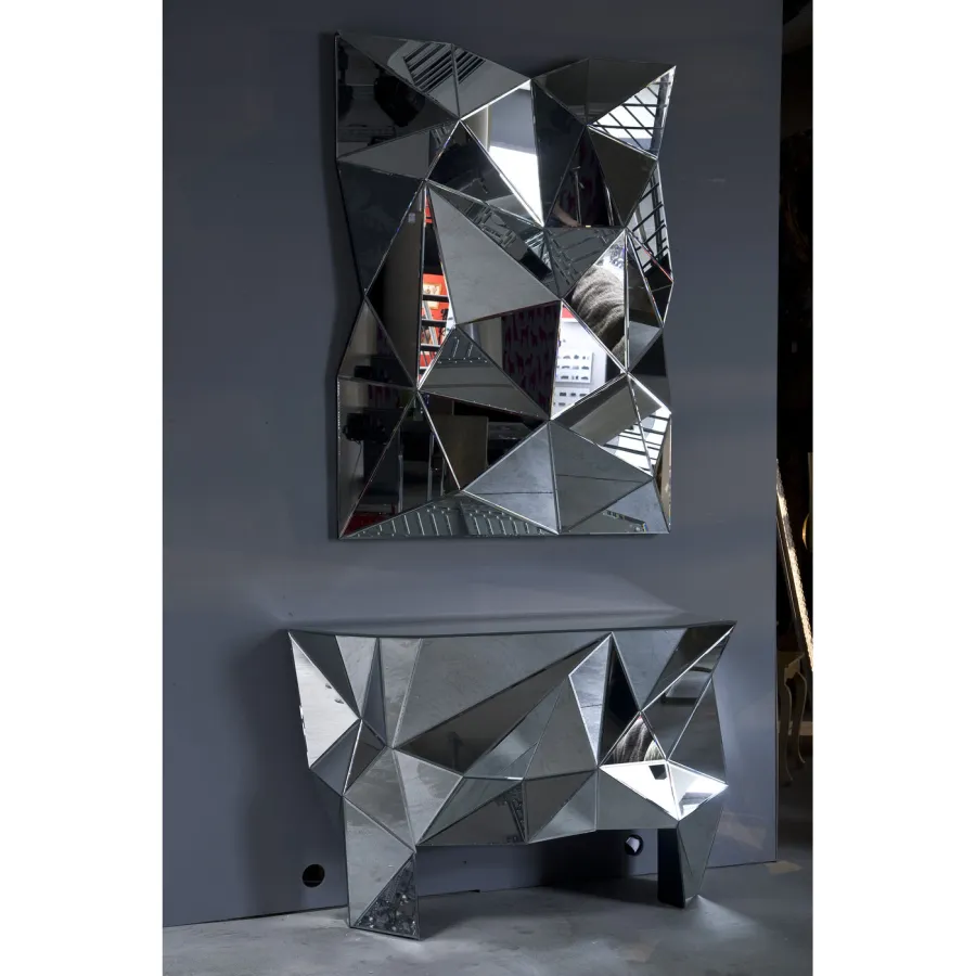 Kare Konsola PRISMA lustrzana 127 x 80 x 38cm / 74899