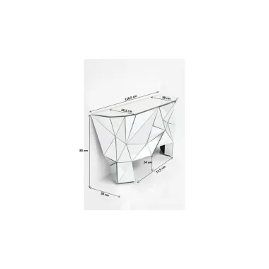 Kare Konsola PRISMA lustrzana 127 x 80 x 38cm / 74899