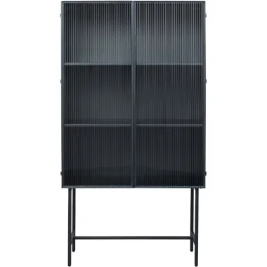 Kare Witryna LOFT 2 drzwiowa Czarna Stal 90 x 170 x 35 cm / 87875