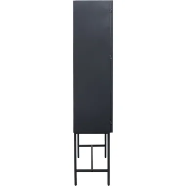 Kare Witryna LOFT 2 drzwiowa Czarna Stal 90 x 170 x 35 cm / 87875