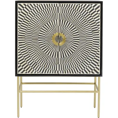 Kare Komoda ELECTRO HERITAGE 2 drzwiowa czarna 100 x 140 x 40cm / 83868