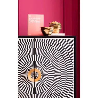 Kare Komoda ELECTRO HERITAGE 2 drzwiowa czarna 100 x 140 x 40cm / 83868