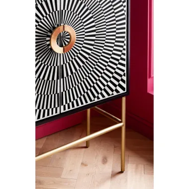 Kare Komoda ELECTRO HERITAGE 2 drzwiowa czarna 100 x 140 x 40cm / 83868