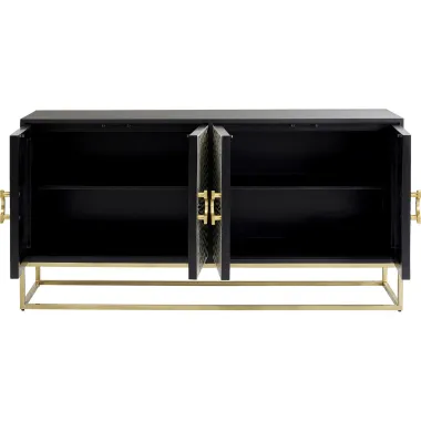 Kare Komoda ELECTRO HERITAGE 4 drzwiowa czarna 160 x 81 x 40cm / 84705