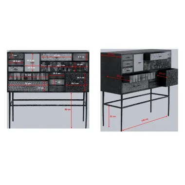 Kare Komoda CHALET SOUL stal 110 x 105 x 40cm / 70292