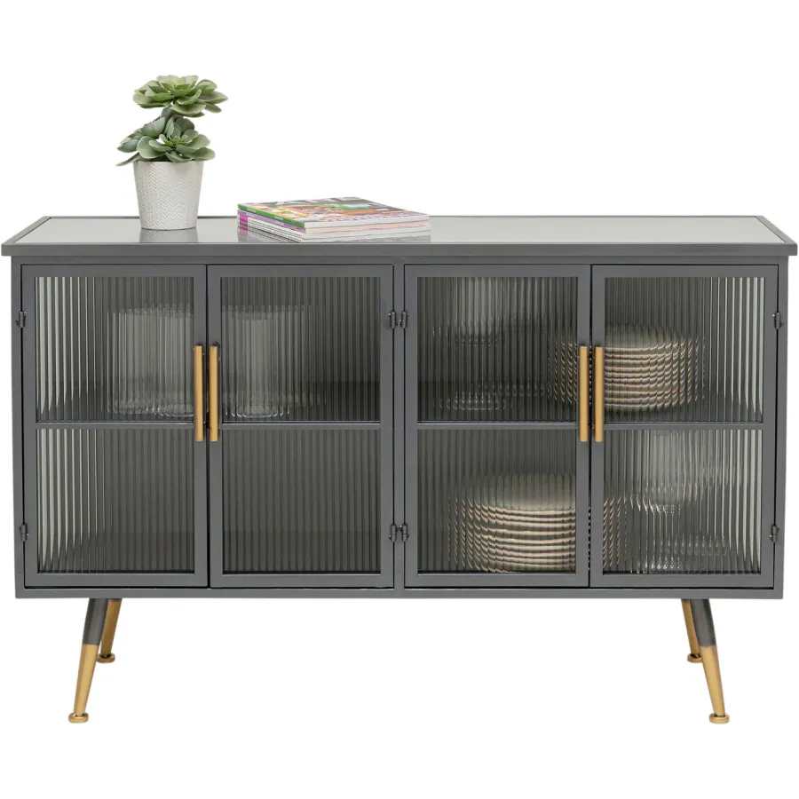 Kare Komoda LA GOMERA 4 drzwiowa grafitowa 120 x 75 x 35cm / 84137