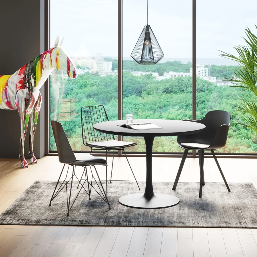 Kare Stoł SCHICKERIA brązowy 110 x 74 x 110cm / 86795