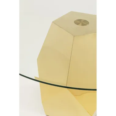 Kare Stolik kawowy RICCHEZZA złoty Ø 90 x 35 x 90cm / 70705