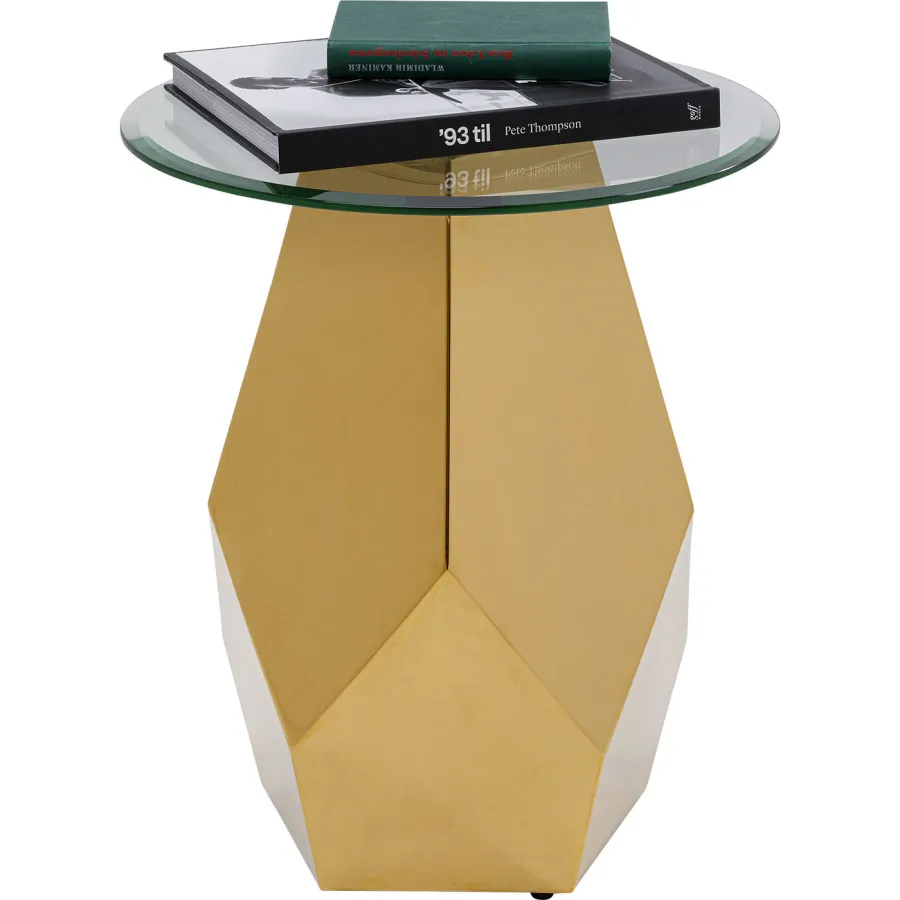 Kare Stolik boczny RICCHEZZA złoty Ø 45 x 35 x 45cm / 70706