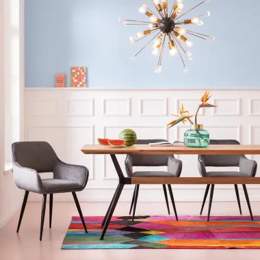 Kare Stół DOWNTOWN dębowy brązowy 220 x 77 x 100cm / 80759