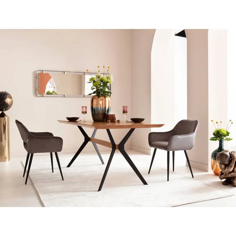 Kare Stół DOWNTOWN dębowy brązowy 180 x 78 x 90cm / 83160