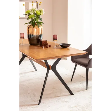 Kare Stół DOWNTOWN dębowy brązowy 180 x 78 x 90cm / 83160