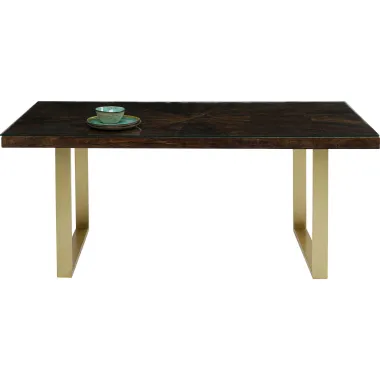 Kare Stół CONLEY BRASS mango brązowe 180 x 76 x 90cm / 84880