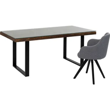 Kare Stół CONLEY BLACK mango 180 x 76 x 90cm / 84934