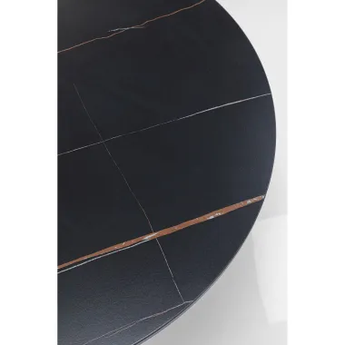 Kare Stolik Kawowy BEVERLY RINGS czarny 133 x 52 x 80cm / 85504