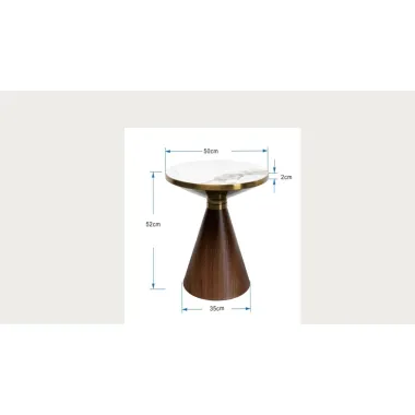 Kare Stolik CONO ceramiczny blat  Ø 50 x 52 x 50cm / 87808