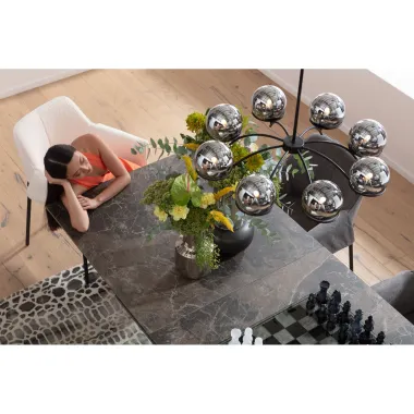 KARE Stół Rozkładany XENIA czarny 200-260 x 76 x 100cm / 86737