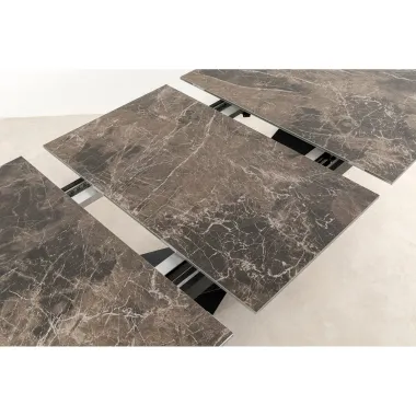 KARE Stół Rozkładany XENIA czarny 200-260 x 76 x 100cm / 86737