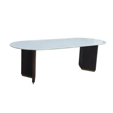 Invicta Stół GATSBY brązowe mango marmurowy blat rama V 240cm / 45829