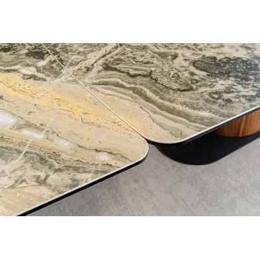 Invicta Stół ELEMENTS ceramiczny rozkładany rama orzechowa 180 -260 x 76 x 100cm / 46476