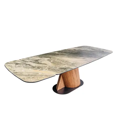 Invicta Stół ELEMENTS ceramiczny rozkładany rama orzechowa 180 -260 x 76 x 100cm / 46476