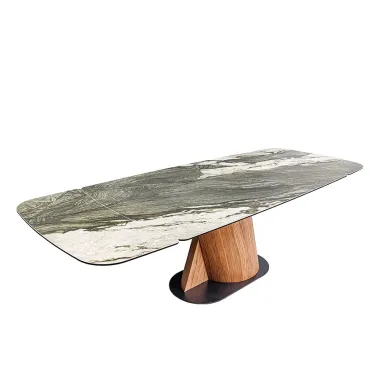 Invicta Stół ELEMENTS ceramiczny rozkładany rama orzech włoski 180 -260 x 76 x 100cm / 46475 dosteony na www.homeinspiration.com