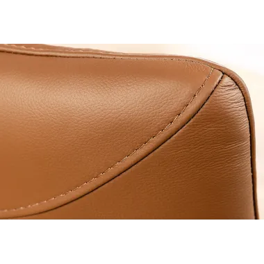 Invicta Krzesło SIGNATURE tapicerowane obrotowe 360° karmelowy brąz skóra 64 x 86 x 64cm / 47470