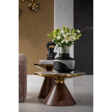 Kare Stolik kawowy CONO ceramiczny Ø 70 x 42 x 70cm / 87807
