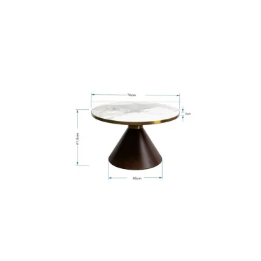Kare Stolik kawowy CONO ceramiczny Ø 70 x 42 x 70cm / 87807