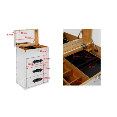 Kare Toaletka VEGAS glamour 65 x 100 x 40cm / 87623