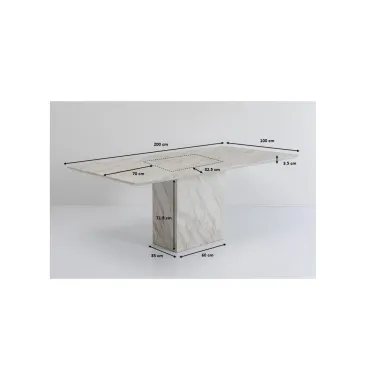 Kare Stół ARTISCTICO MARBLE 200 x 75 x 100cm / 87747
