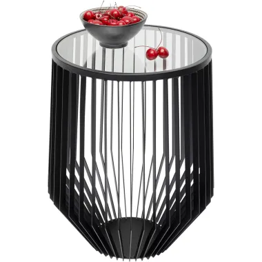 Kare Stolik Pomocniczy CORINNE czarne 40 x 50 x 40cm / 87800