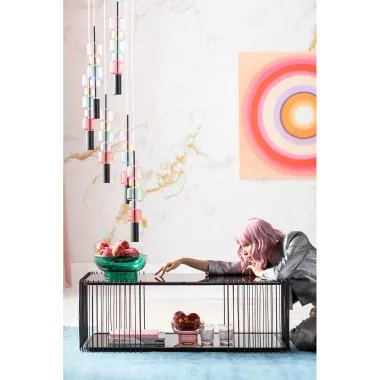 Kare Stolik kawowy WIRE czarne 120 x 41 x 60cm / 87818