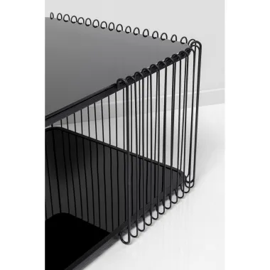 Kare Stolik kawowy WIRE czarne 120 x 41 x 60cm / 87818