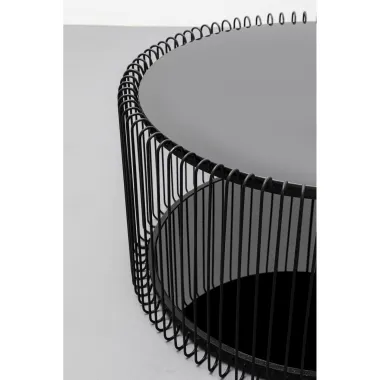 Kare Stolik kawowy WIRE (2 set) czarne 70 x 35 x 70cm / 87442