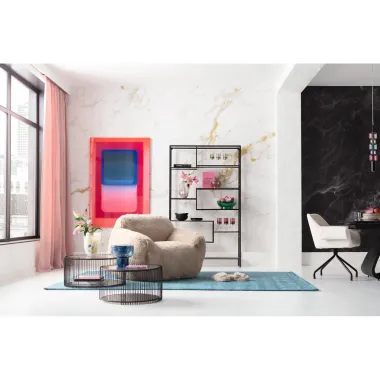 Kare Stolik kawowy WIRE (2 set) czarne 70 x 35 x 70cm / 87819