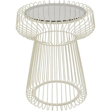 Kare Stolik kawowy LISBOA kremowy Ø38 x 48 x 38cm / 70153