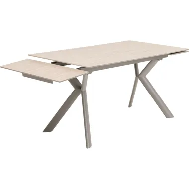 KARE Stół Rozkładany XENIA trawertyt 140 - 200 x 76 x 80cm / 71139